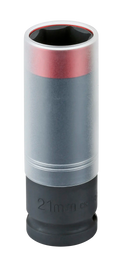 Power Impact Wheel Socket, 1/2", 6pt., 21mm