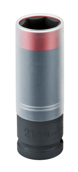 Power Impact Wheel Socket, 1/2", 6pt., 21mm