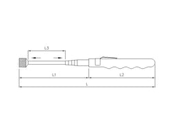 Extendable Magnet, 6''-25'', 6 lbs