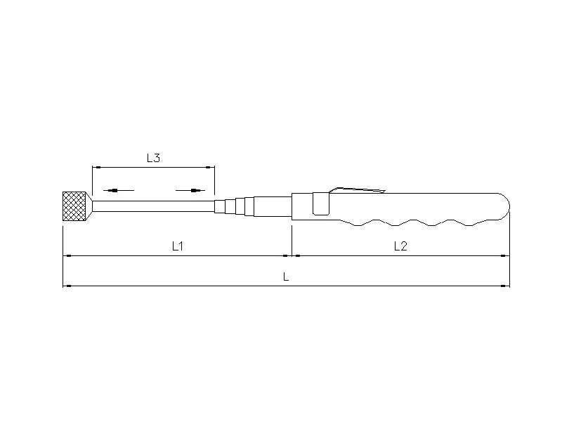 Extendable Magnet, 6''-25'', 6 lbs