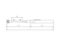 Extendable Magnet, 7''-31'', 10 lbs