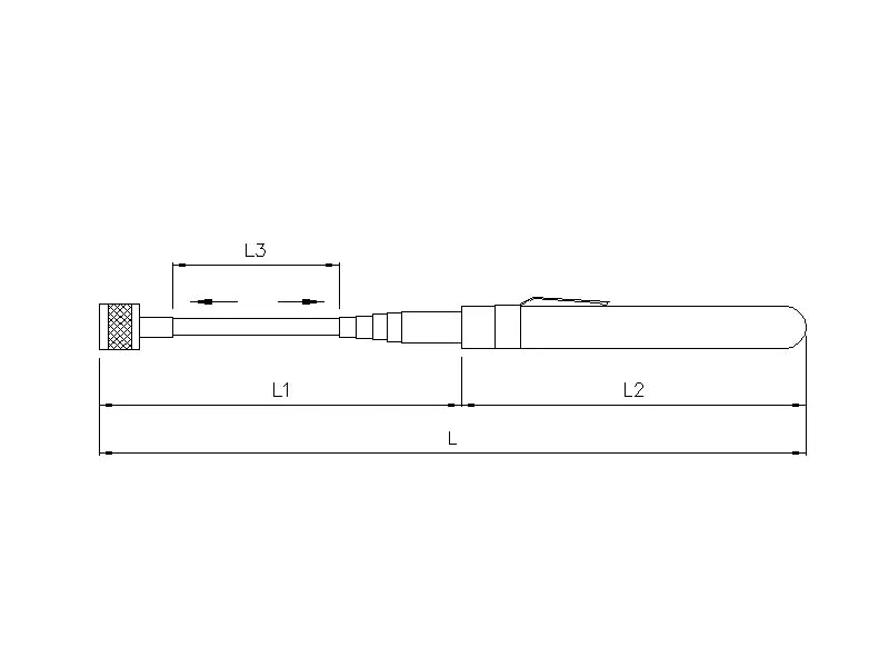 Extendable Magnet, 7''-31'', 10 lbs