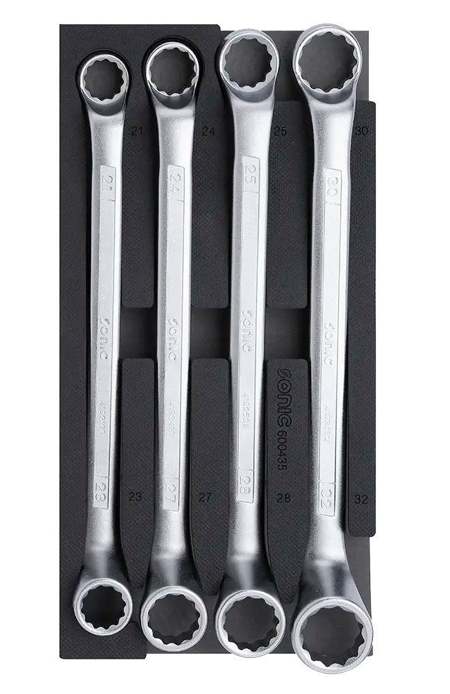 75 Degree Offset Ring Wrench Set, 4pcs. S SFS