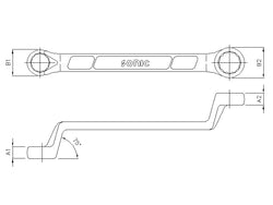 SAE Offset Ring Wrench Set in box, 45 degree, 7pcs.