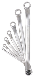 SAE Offset Ring Wrench Set in box, 45 degree, 7pcs.