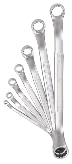 SAE Offset Ring Wrench Set in box, 45 degree, 7pcs.
