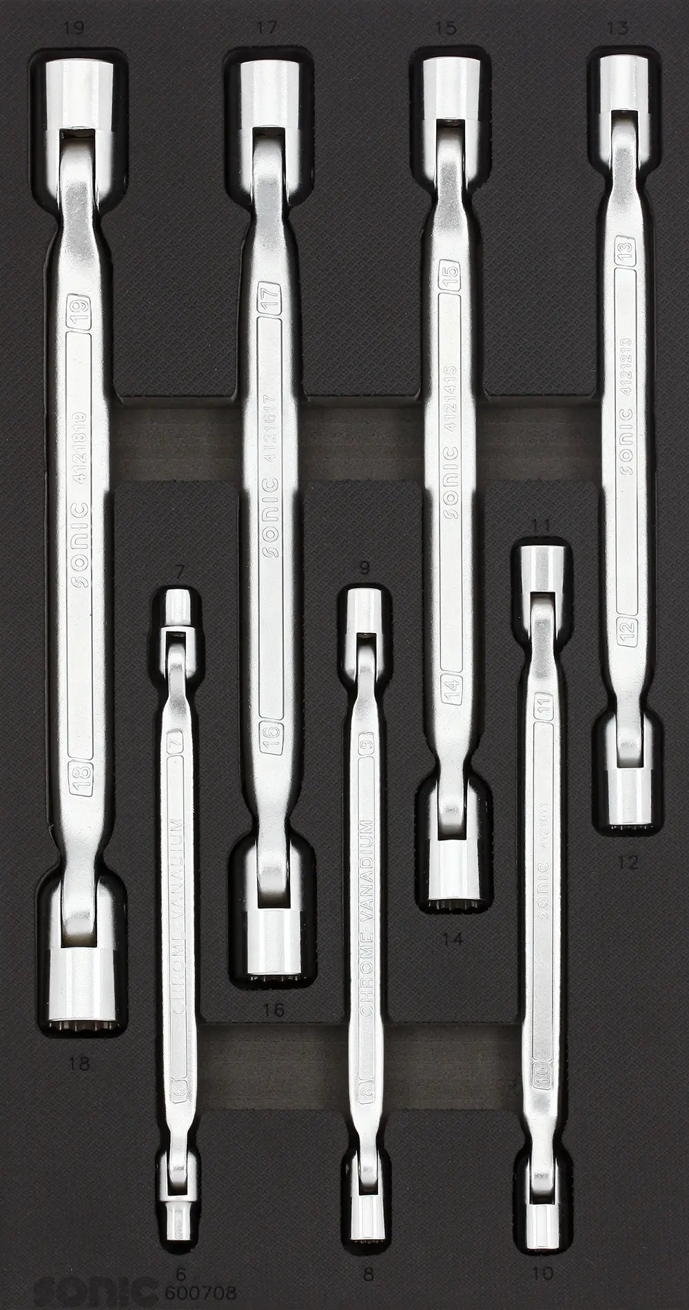 Hinged Socket Wrench Set, 7pcs. S SFS