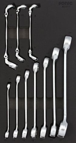 Flare Nut Wrench Set, 10pcs. S SFS