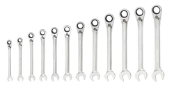 Reversible Ratcheting Wrench Set in Pouch, 12pt., 12 pcs.
