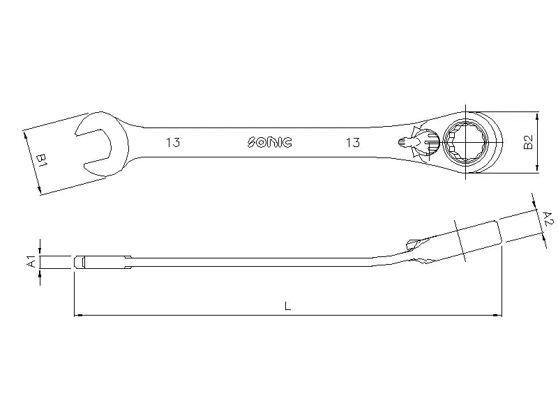 Reversible Ratcheting Wrench Set in Pouch, 12pt., 12 pcs.