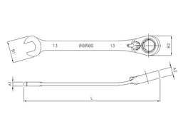 Reversible Ratcheting Wrench Set in Pouch, 12pt., 12 pcs.