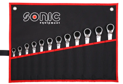Reversible Ratcheting Wrench Set in Pouch, 12pt., 12 pcs.