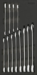Flat Ring Ratchet Set, 12pt, 12pcs. S SFS