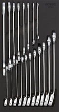 Reversible Ratcheting Open Wrench Set, 19pcs. S SFS