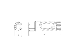 Spark Plug Clip Socket, 3/8", 12pt., 14mm