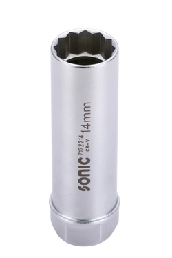 Spark Plug Clip Socket, 3/8", 12pt., 14mm