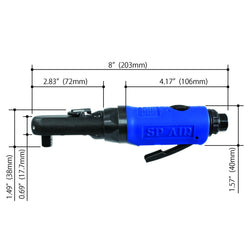 3/8" Sealed Flat Head Mini Ratchet