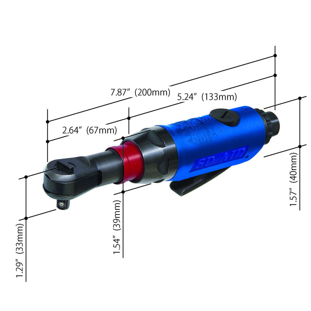 3/8" Rotational Head Ratchet Wrench