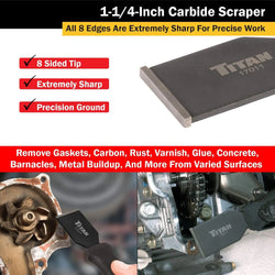 Titan 17011 1-1/4 in. Carbide Scraper