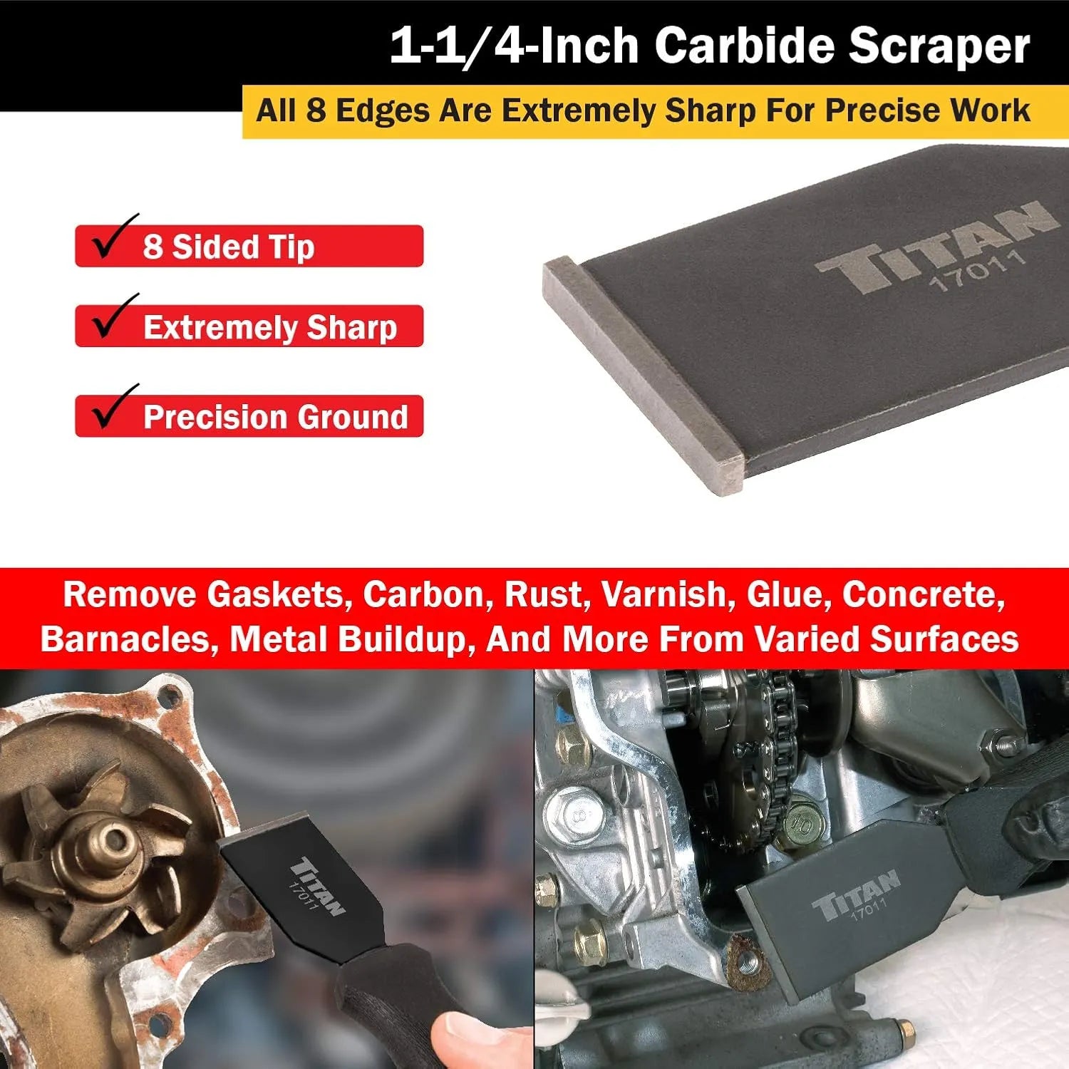 Titan 17011 1-1/4 in. Carbide Scraper