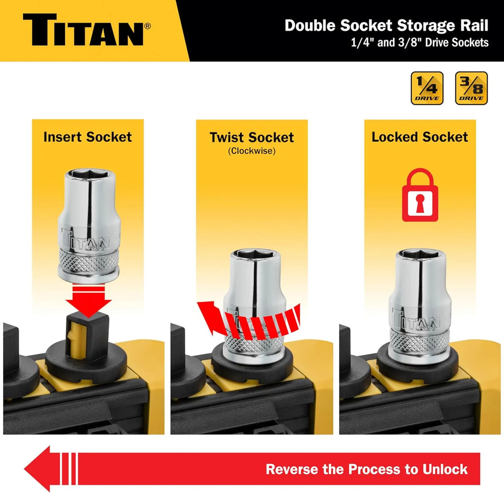 Titan 10150 Dual Socket & Bit Storage Rail