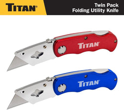 Titan 11020 2-Piece Folding Utility Knife Set