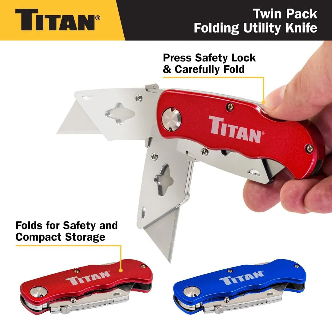 Titan 11020 2-Piece Folding Utility Knife Set