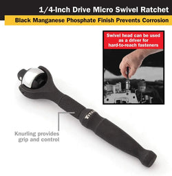 Titan 11313 1/4 in. Micro Swivel Ratchet