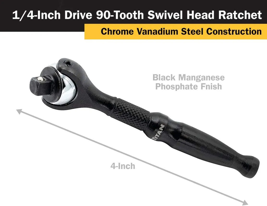 Titan 11313 1/4 in. Micro Swivel Ratchet