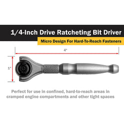 Titan 11318 1/4 in. Swivel Micro Bit Driver