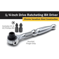 Titan 11318 1/4 in. Swivel Micro Bit Driver