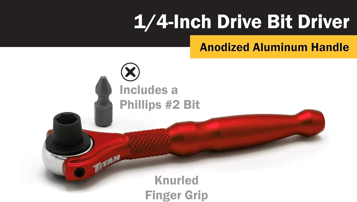 Titan 11317 1/4 in. Swivel Micro Bit Driver