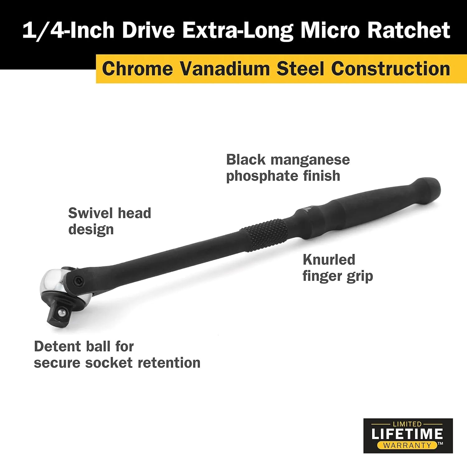 Titan 11328 Extended Swivel Micro Ratchet