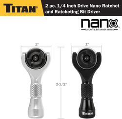 Titan 11332 2-Piece Nano Ratchet & Bit Driver Set