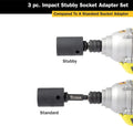 Titan 12061 3-Piece Stubby Impact Socket Adapter Set
