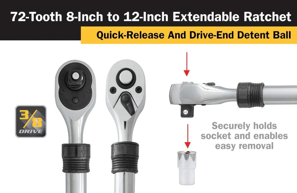 Titan 12069 3/8 in. Drive Extendable Ratchet