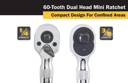 Titan 12103 1/4 in. & 3/8 in. Dual Drive Mini Ratchet