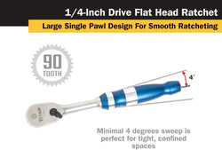 Titan 12160 1/4 in. Drive 6 in. 90 Tooth Ratchet