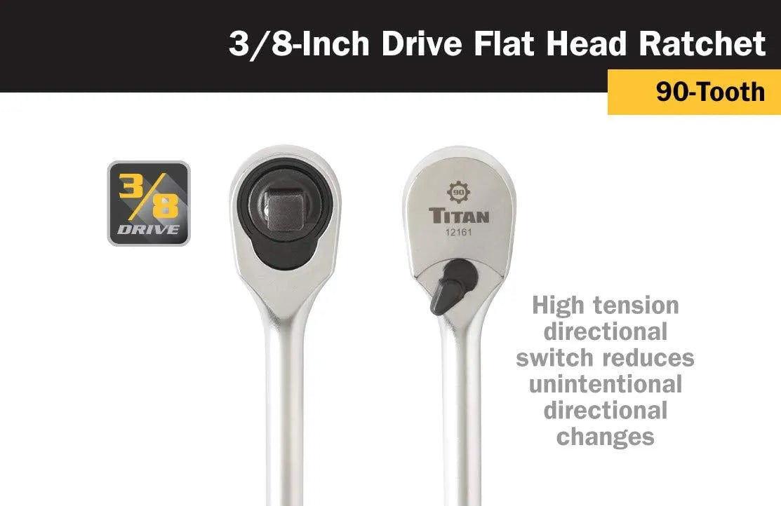 Titan 12161 3/8 in. Drive 12 in. 90 Tooth Ratchet