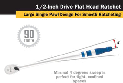 Titan 12162 1/2 in. Drive 16 in. 90 Tooth Ratchet