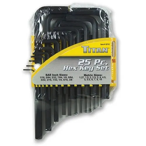 Titan 12712 25-Piece Hex Key Set