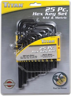 Titan 12712 25-Piece Hex Key Set