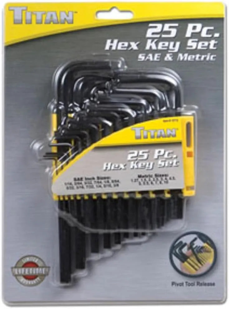 Titan 12712 25-Piece Hex Key Set