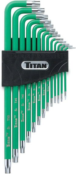 Titan 12715 13-Piece Tamper-Res Star Long Key Set
