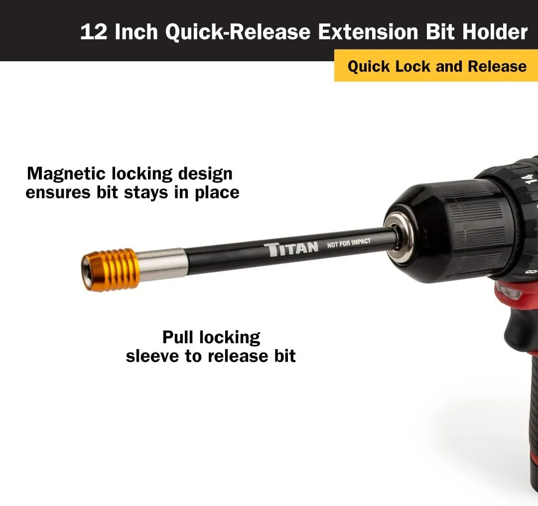Titan 16012 12 in. Quick-Release Bit Holder
