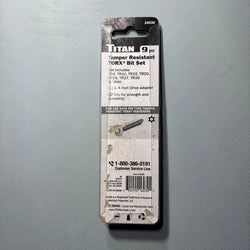 Titan 16030 9-Piece Tamper-Resistant Torx Bit Set