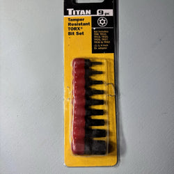 Titan 16030 9-Piece Tamper-Resistant Torx Bit Set