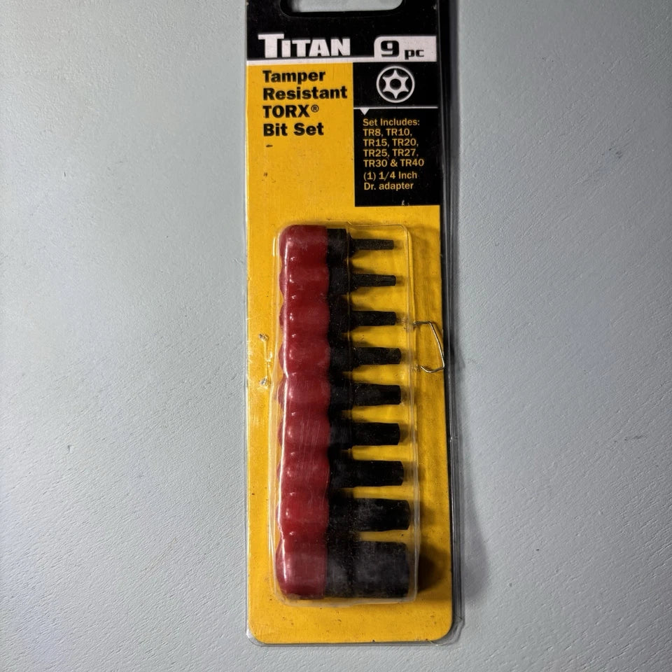 Titan 16030 9-Piece Tamper-Resistant Torx Bit Set