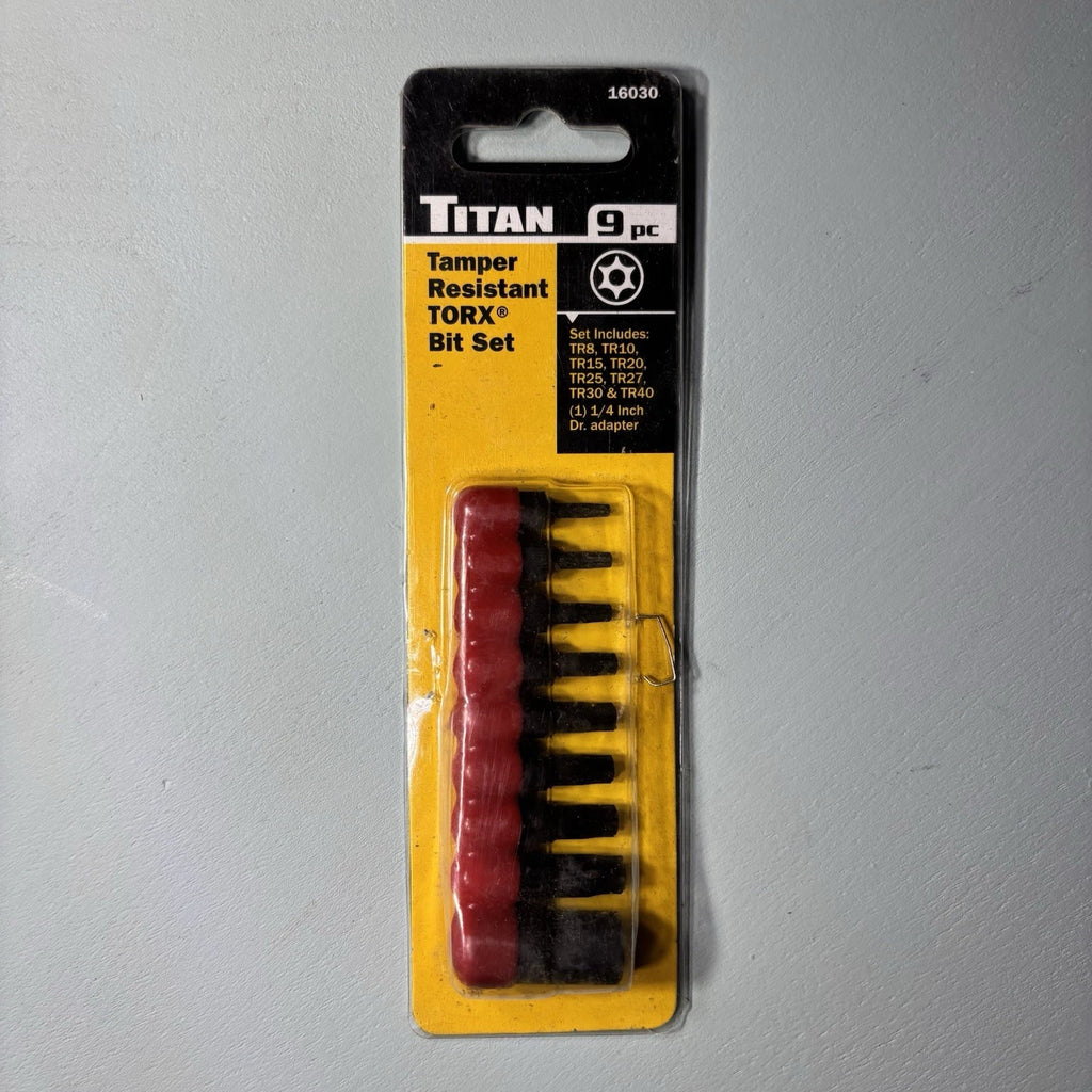 Titan 16030 9-Piece Tamper-Resistant Torx Bit Set