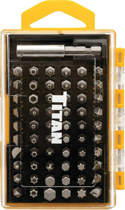 Titan 16061 61-Piece SAE & Metric Security Bit Set